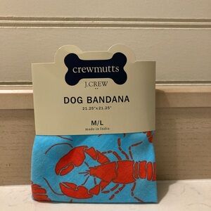 Dog Bandana Organic Bandana JCrew Crewmutts New Blue & Red Lobster Bandana